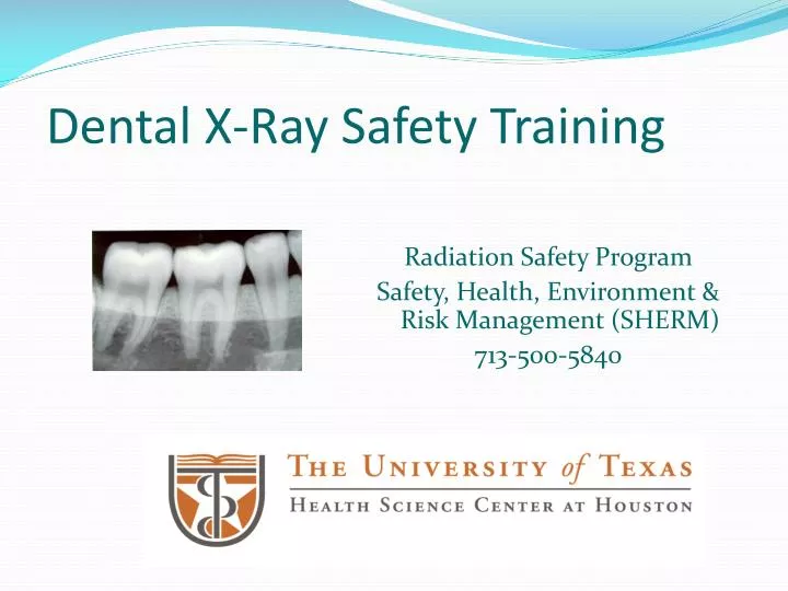 dental x ray safety training