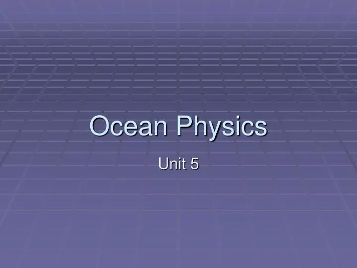 ocean physics