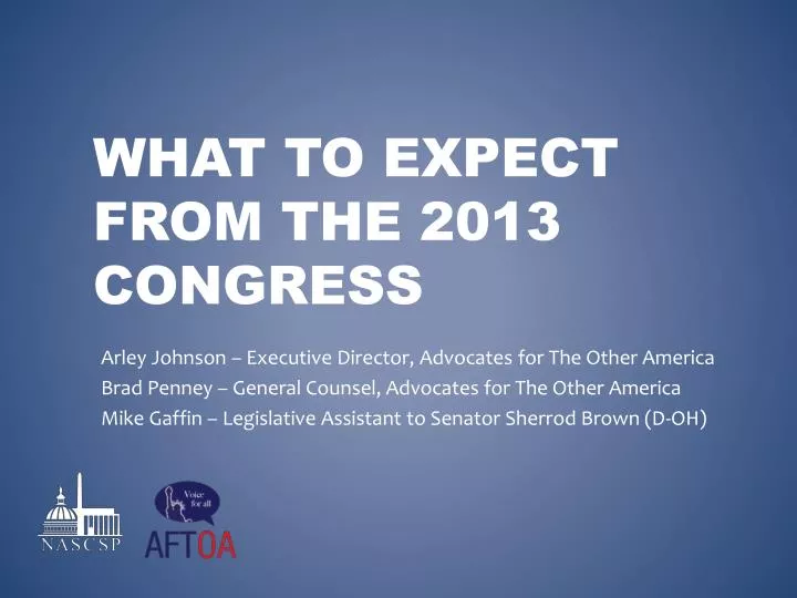what to expect from the 2013 congress