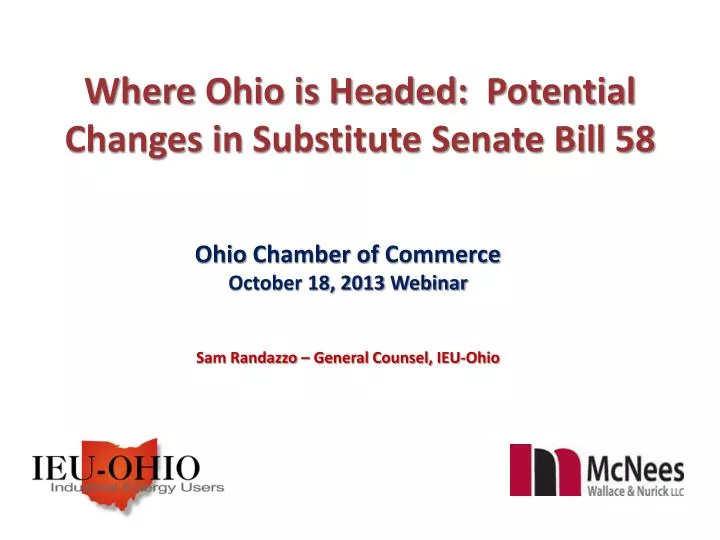 where ohio is headed potential changes in substitute senate bill 58