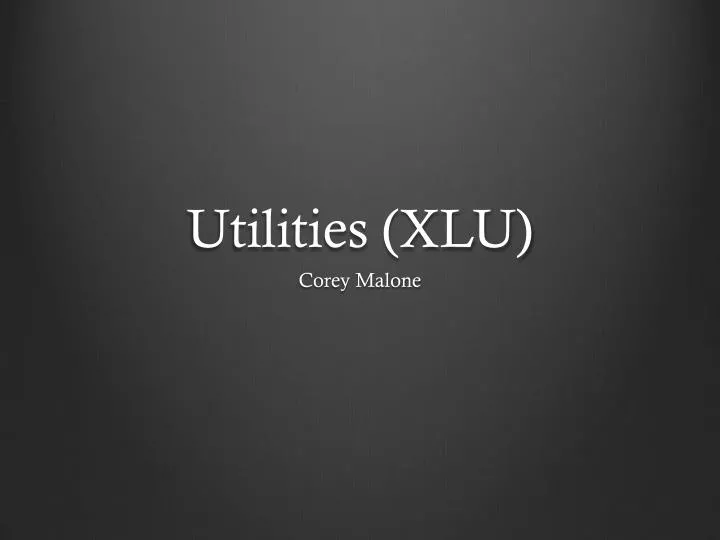 utilities xlu