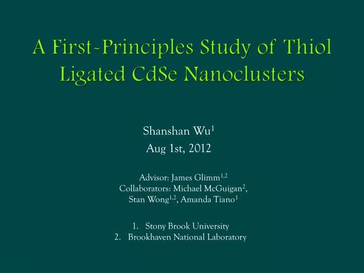 a first principles study of thiol ligated cdse nanoclusters