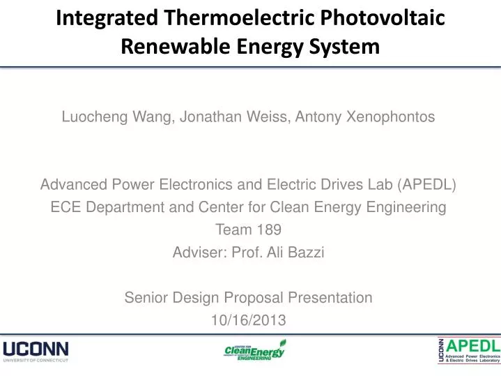 integrated thermoelectric photovoltaic renewable energy system