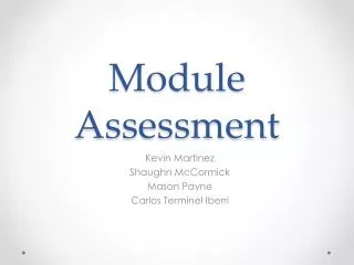 Module Assessment