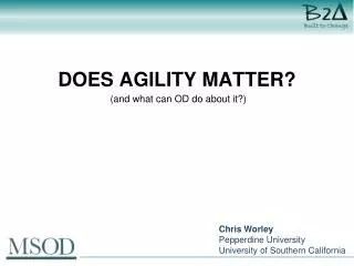 Does agility matter?