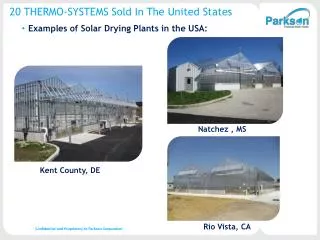 20 THERMO-SYSTEMS Sold In The United States