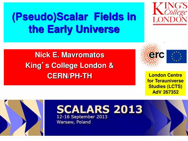 pseudo scalar fields in the early universe