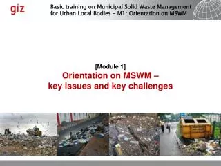 [ Module 1] Orientation on MSWM – key issues and key challenges