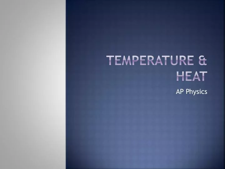 temperature heat