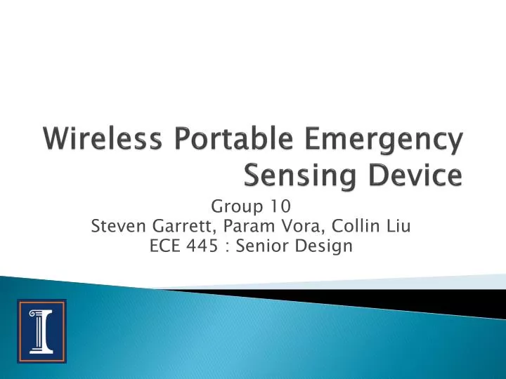 wireless portable emergency sensing device