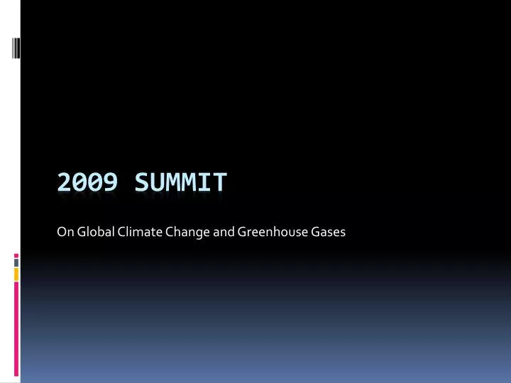 on global climate change and greenhouse gases