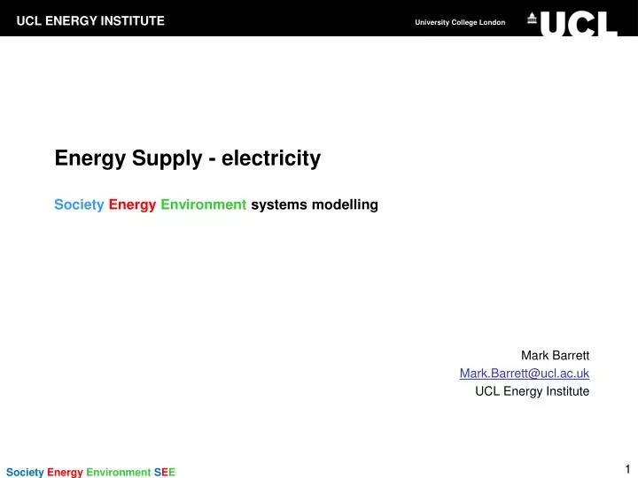 energy supply electricity society energy environment systems modelling