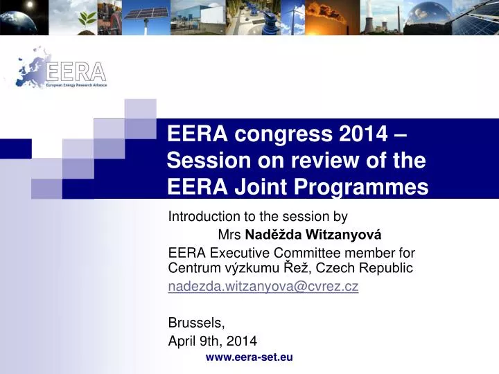 eera congress 2014 session on review of the eera joint programmes