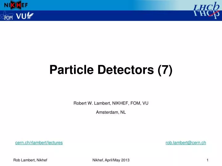 particle detectors 7