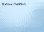 Abnormal psychology - slide 1