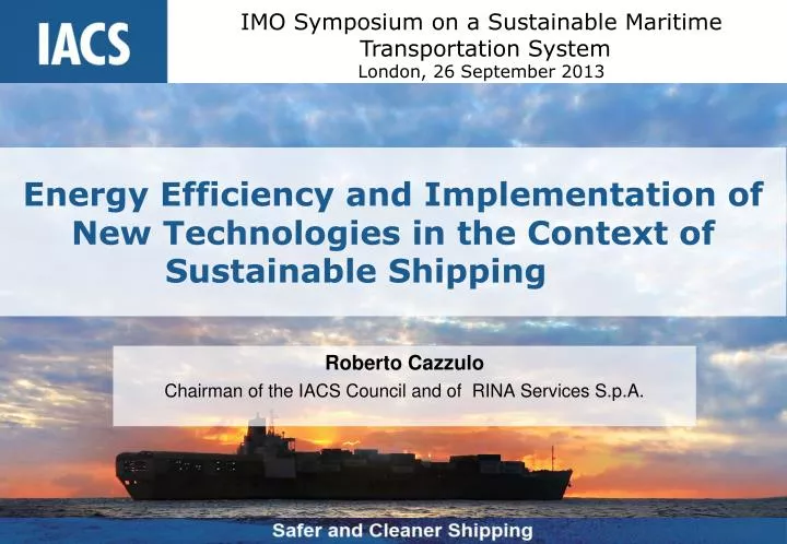 energy efficiency and implementation of new technologies in the context of sustainable shipping