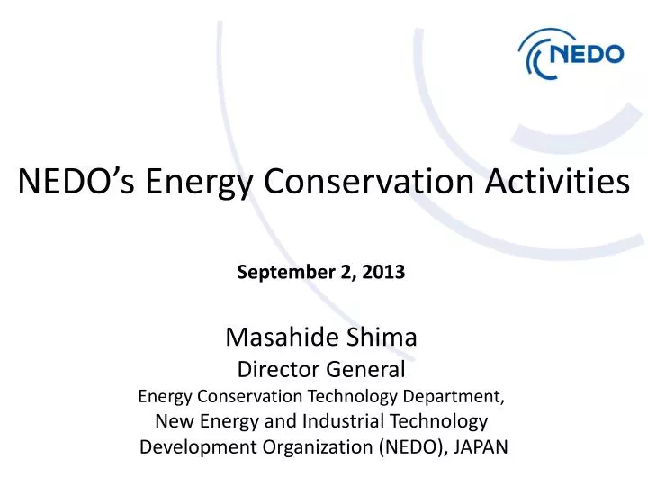 nedo s energy conservation activities