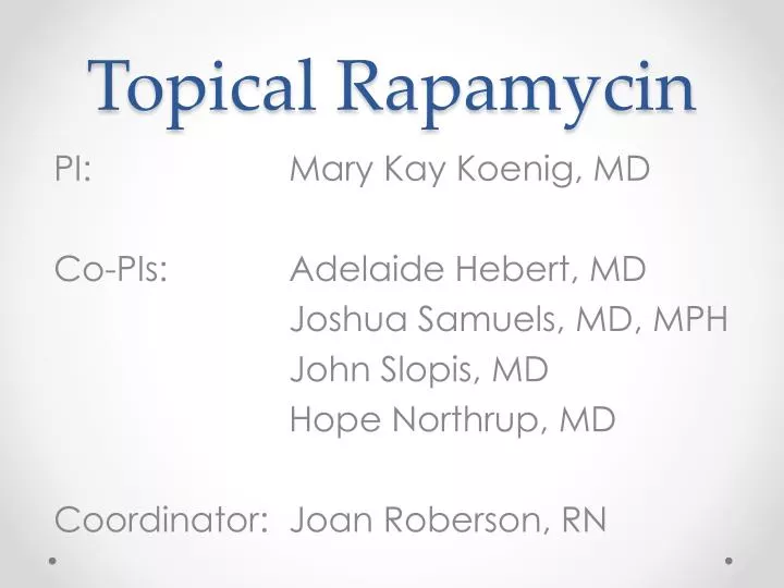topical rapamycin