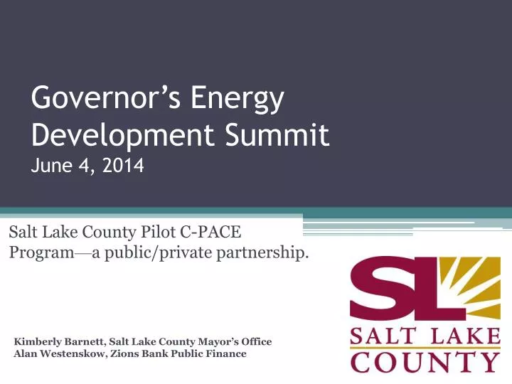 governor s energy development summit june 4 2014