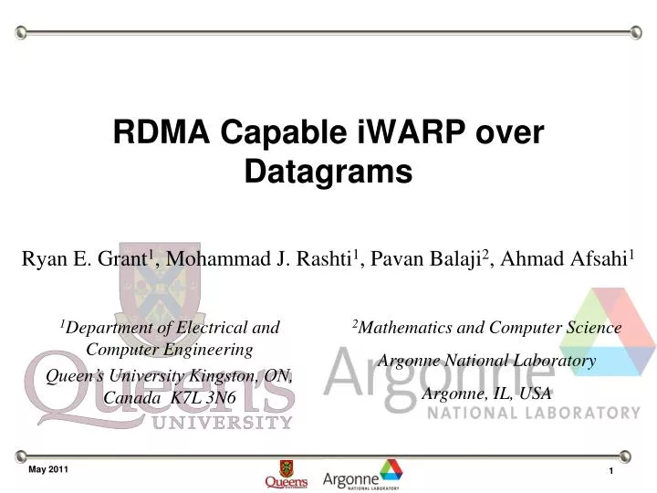 rdma capable iwarp over datagrams