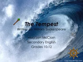 The Tempest Written by William Shakespeare