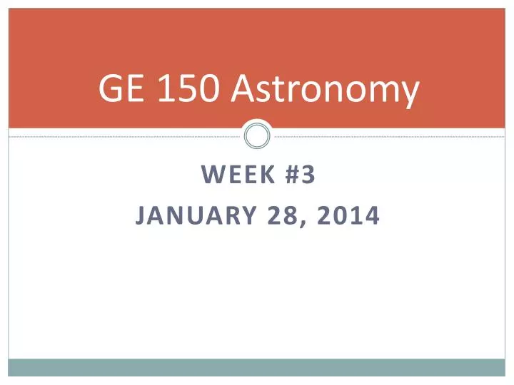 ge 150 astronomy