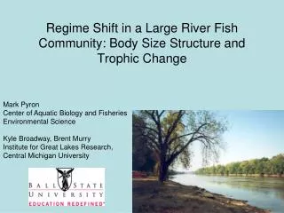 Regime Shift in a Large River Fish Community: Body Size Structure and Trophic Change