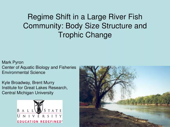 regime shift in a large river fish community body size structure and trophic change