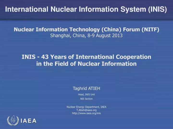 inis 43 years of international cooperation in the field of nuclear information