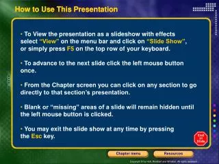 How to Use This Presentation