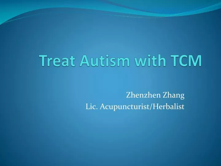 treat autism with tcm