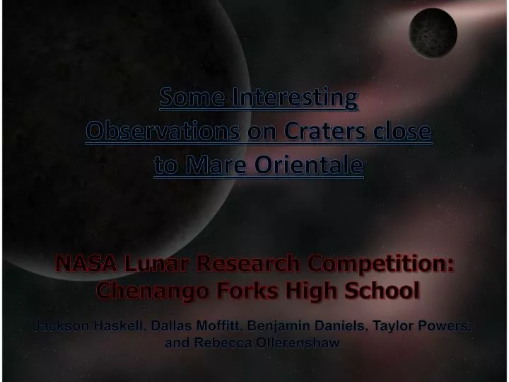 nasa lunar research competition chenango forks high school