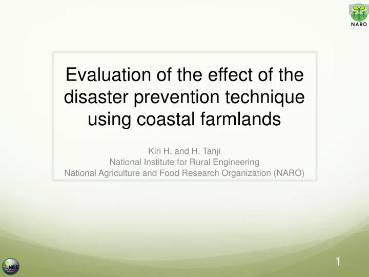 evaluation of the effect of the disaster prevention technique using coastal farmlands