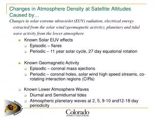 Changes in Atmosphere Density at Satellite Altitudes Caused by…