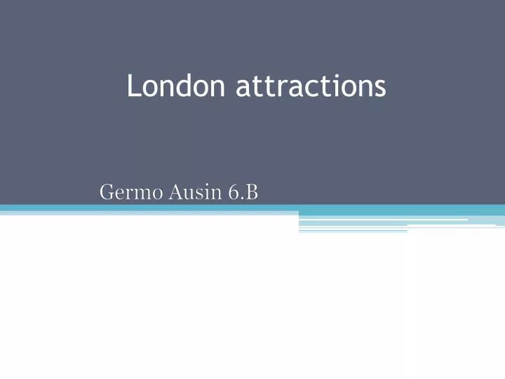 london attractions