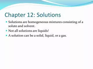 Chapter 12: Solutions