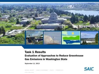 Task 1 Results Evaluation of Approaches to Reduce Greenhouse Gas Emissions in Washington State
