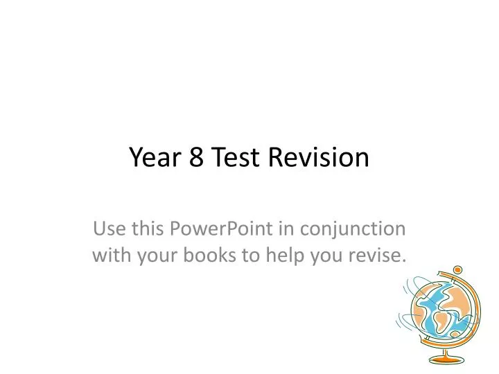 year 8 test revision