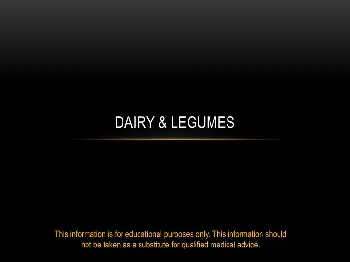 dairy legumes