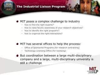 The Industrial Liaison Program