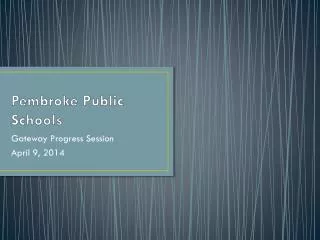 Pembroke Public Schools