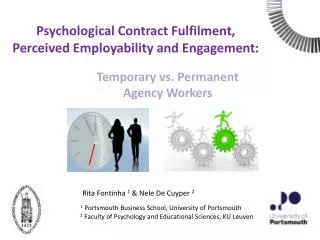 Psychological Contract Fulfilment, Perceived Employability and Engagement: