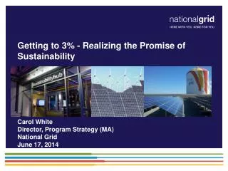Getting to 3% - Realizing the Promise of Sustainability