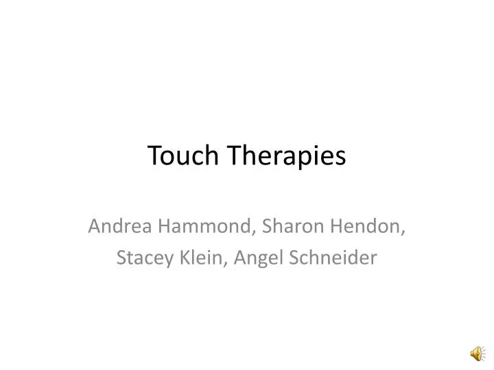 touch therapies