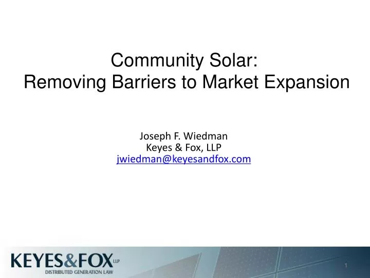 community solar removing barriers to market expansion