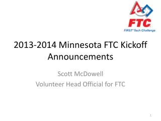 2013-2014 Minnesota FTC Kickoff Announcements