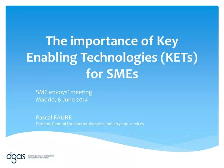 the importance of key enabling technologies kets for smes