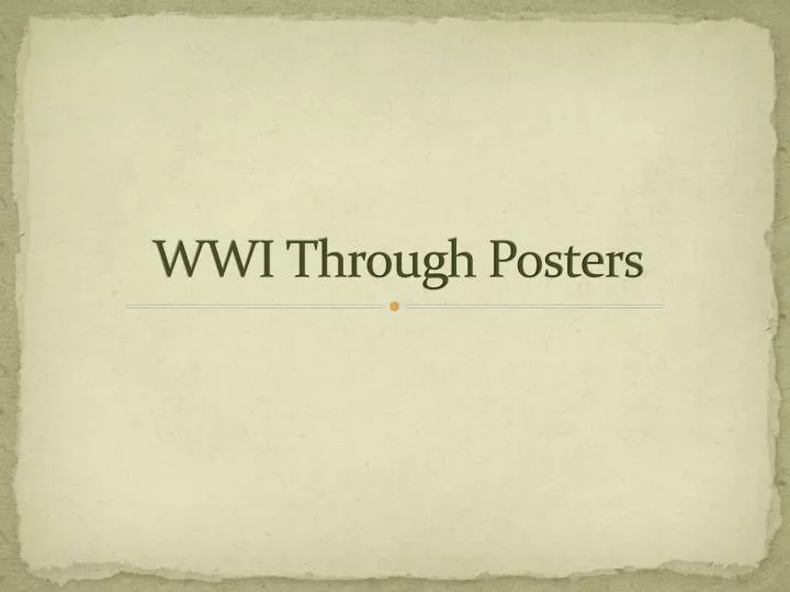 wwi through posters