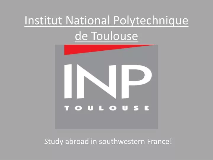 institut national polytechnique de toulouse