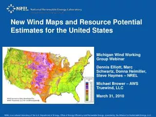 New Wind Maps and Resource Potential Estimates for the United States